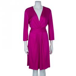 مملوكة مسبقًا فستان عيسى لندن وردي بأكمام طويلة L