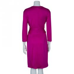 مملوكة مسبقًا فستان عيسى لندن وردي بأكمام طويلة L