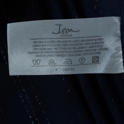 مملوكة مسبقًا فستان عيسى حرير أزرق مطبوع و شيفون مخلوط لوركس ماكسي