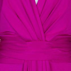 Pre Owned Issa London Pink Draped Dress M