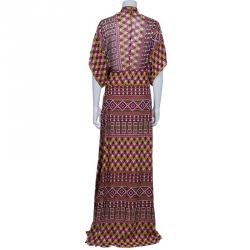 Issa Multicolor Geometric Printed Kaftan M