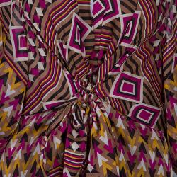 Issa Multicolor Geometric Printed Kaftan M