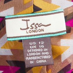 Issa Multicolor Geometric Printed Kaftan M