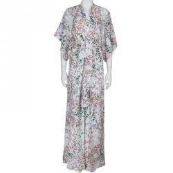 Issa White Printed Kaftan L