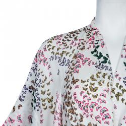 Issa White Printed Kaftan L