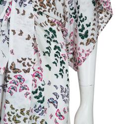Issa White Printed Kaftan L