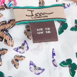 Issa White Printed Kaftan L