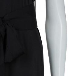 Pre Owned Issa London Monochrome Belted Sleevless Maxi Dress M