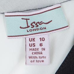 Pre Owned Issa London Monochrome Belted Sleevless Maxi Dress M