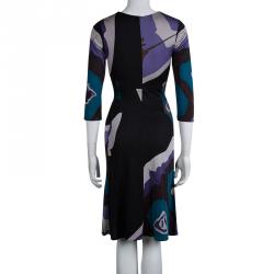 Issa Multicolor Knit Long Sleeve Dress M