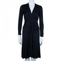 Issa Black Printed Silk Jersey Dress M