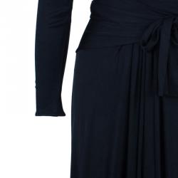 Issa Black Printed Silk Jersey Dress M