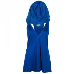 Issa Cobalt Hooded Sleeveless Top M
