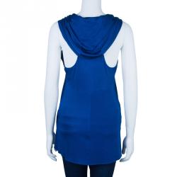 Issa Cobalt Hooded Sleeveless Top M