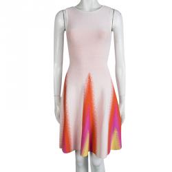 Issa Multicolor Pattern Knit Sleeveless Flared Dress XS