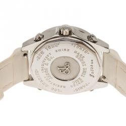 Pre Owned Jacob and Co. Mother of Pearl Stainless Steel Five Time Zone Women's Wristwatch 40MM