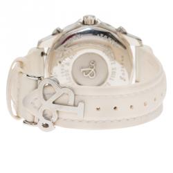 Pre Owned Jacob and Co. Mother of Pearl Stainless Steel Five Time Zone Women's Wristwatch 40MM