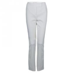 Jason Wu White Cotton Straight Fit Trousers S