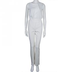 Jason Wu White Cotton Straight Fit Trousers S
