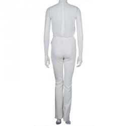 Jason Wu White Cotton Straight Fit Trousers S