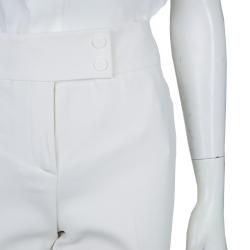Jason Wu White Cotton Straight Fit Trousers S