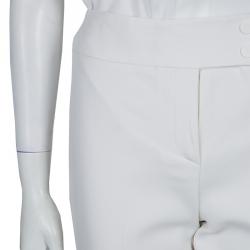 Jason Wu White Cotton Straight Fit Trousers S