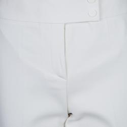 Jason Wu White Cotton Straight Fit Trousers S