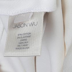 Jason Wu White Cotton Straight Fit Trousers S