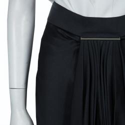 Jason Wu Black Pleated Front Midi Skirt M