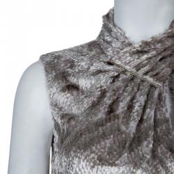 Jason Wu Grey Textured Sleeveless Top M