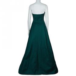 Jason Wu FA'14 Evergreen Jacquard Strapless Gown M