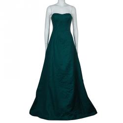 Jason Wu FW14 Evergreen Jacquard Strapless Gown M