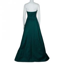 Jason Wu FW14 Evergreen Jacquard Strapless Gown M