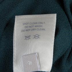 Jason Wu Green Embellished Neck Detail Short Sleeve Blouse M