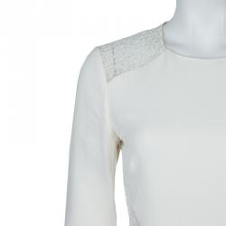 Jason Wu Resort'15 Off White Lace Insert Dress S