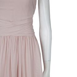 Jason Wu Resort'15 Blush Pink Crinkled Chiffon Crossfront Backless Dress S