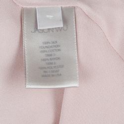 Jason Wu Resort'15 Blush Pink Crinkled Chiffon Crossfront Backless Dress S