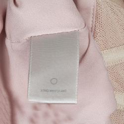 Jason Wu Resort'15 Blush Pink Crinkled Chiffon Crossfront Backless Dress S