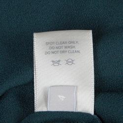 Jason Wu Green Embellished Neck Detail Short Sleeve Blouse S