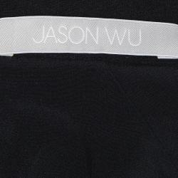 Jason Wu Black Knit Knee Length A-Line Skirt  L