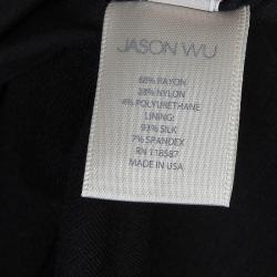 Jason Wu Black Knit Knee Length A-Line Skirt  L