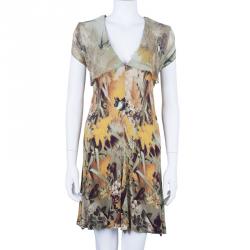 Jean Paul Gaultier Bird Print Silk Dress S