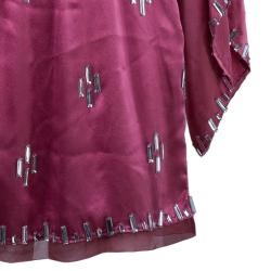Jenny Packham Pink Silk Crystal Embellished Dress M
