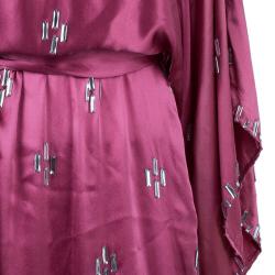 Jenny Packham Pink Silk Crystal Embellished Dress M