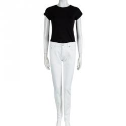 Jil Sander White Denim Boot Cut Jeans M