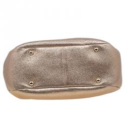 Pre Owned Jimmy Choo Gold Leather Rania Tote