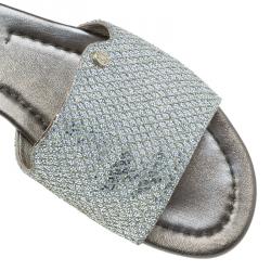 مملوكة مسبقًا صندل سلايد جيمي تشو ناندا فضي مقاس 38