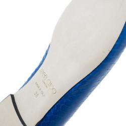 Pre Owned Jimmy Choo Royal Blue Pointed Flats Size 38