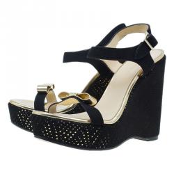 jimmy choo gold wedge sandals