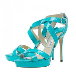 Pre Owned صندل جيمي تشو تركواز مقاس 40.5